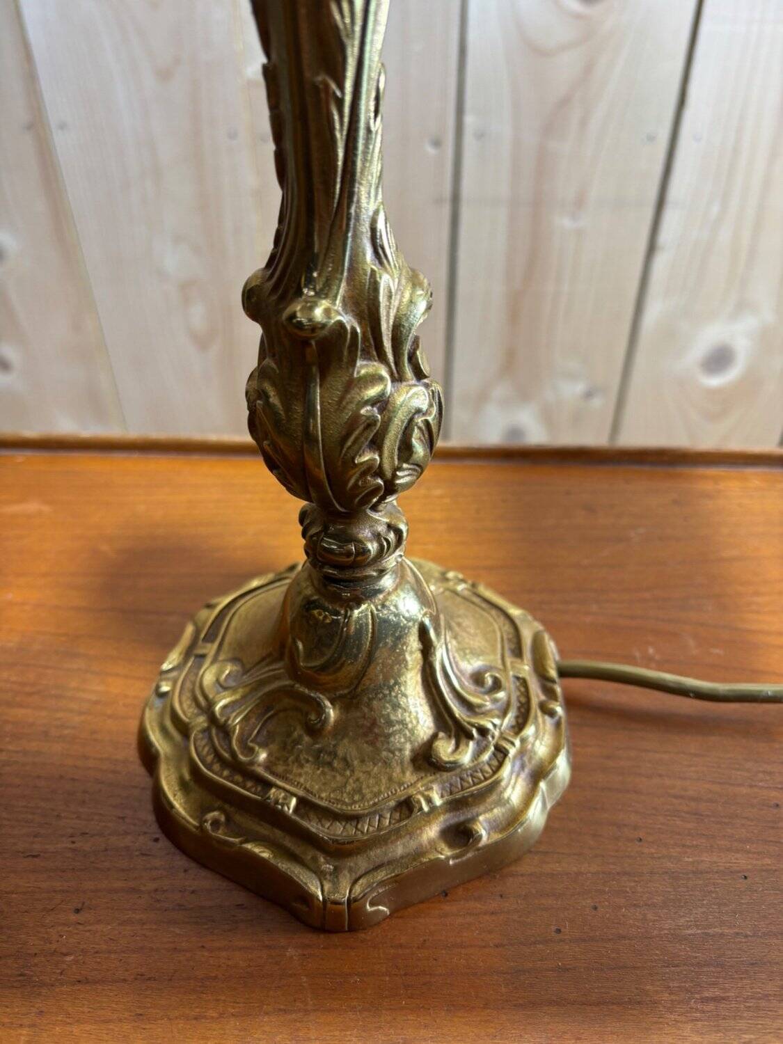 Série de 3 lampes en bronze Louis XV