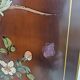 Vintage Chinese red and gold cabinet with flowers and birds (lacquer cabinet)