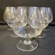 6 old tasting balloon glasses (cognac/armagnac) - light blown crystal