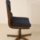 Fauteuil de bureau vintage pivotant en bois année 70