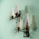 Pair Mid Century Itaian Modern  double wall sconce