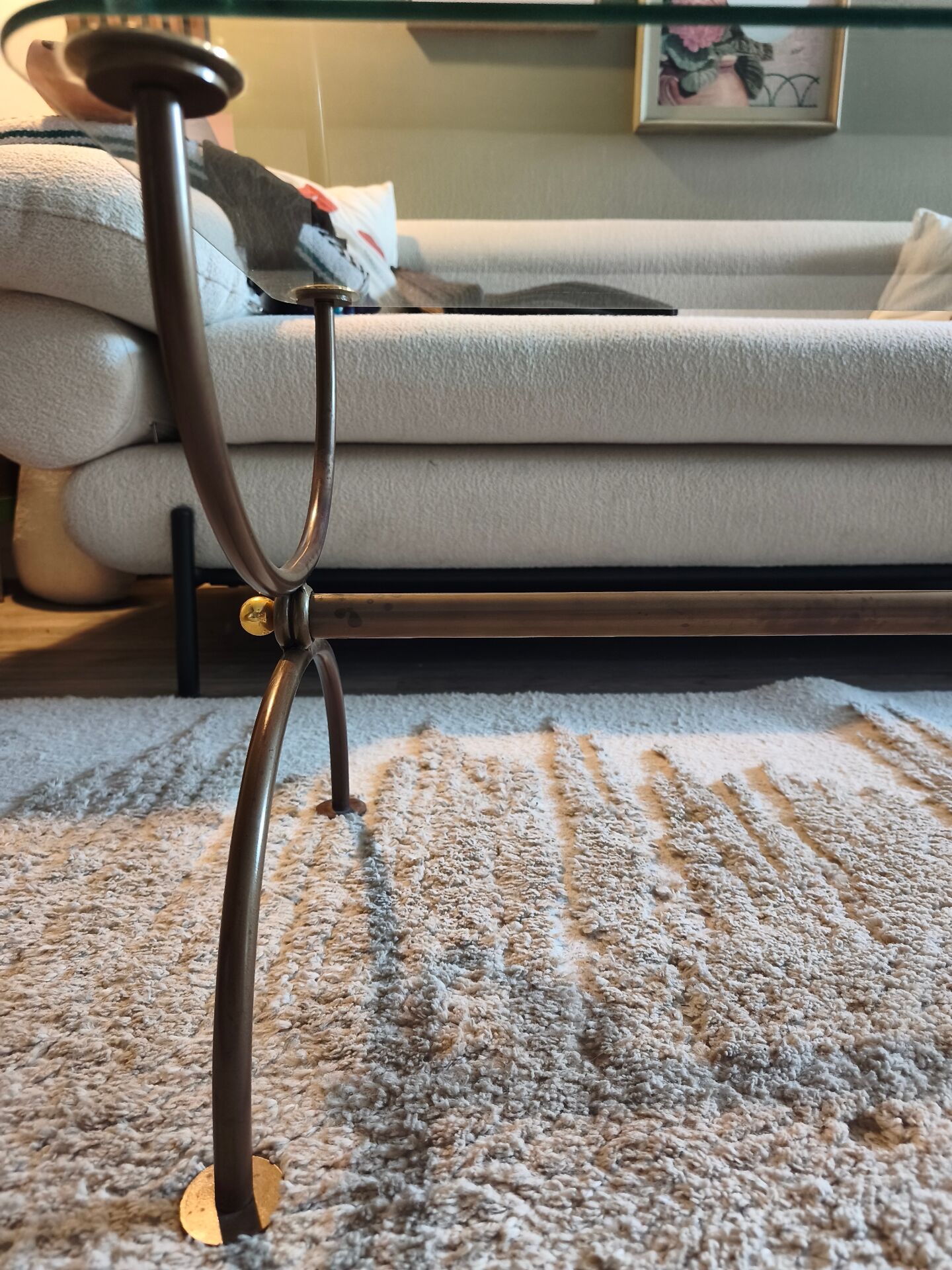 Vintage coffee table from the 70s – Hollywood Regency style