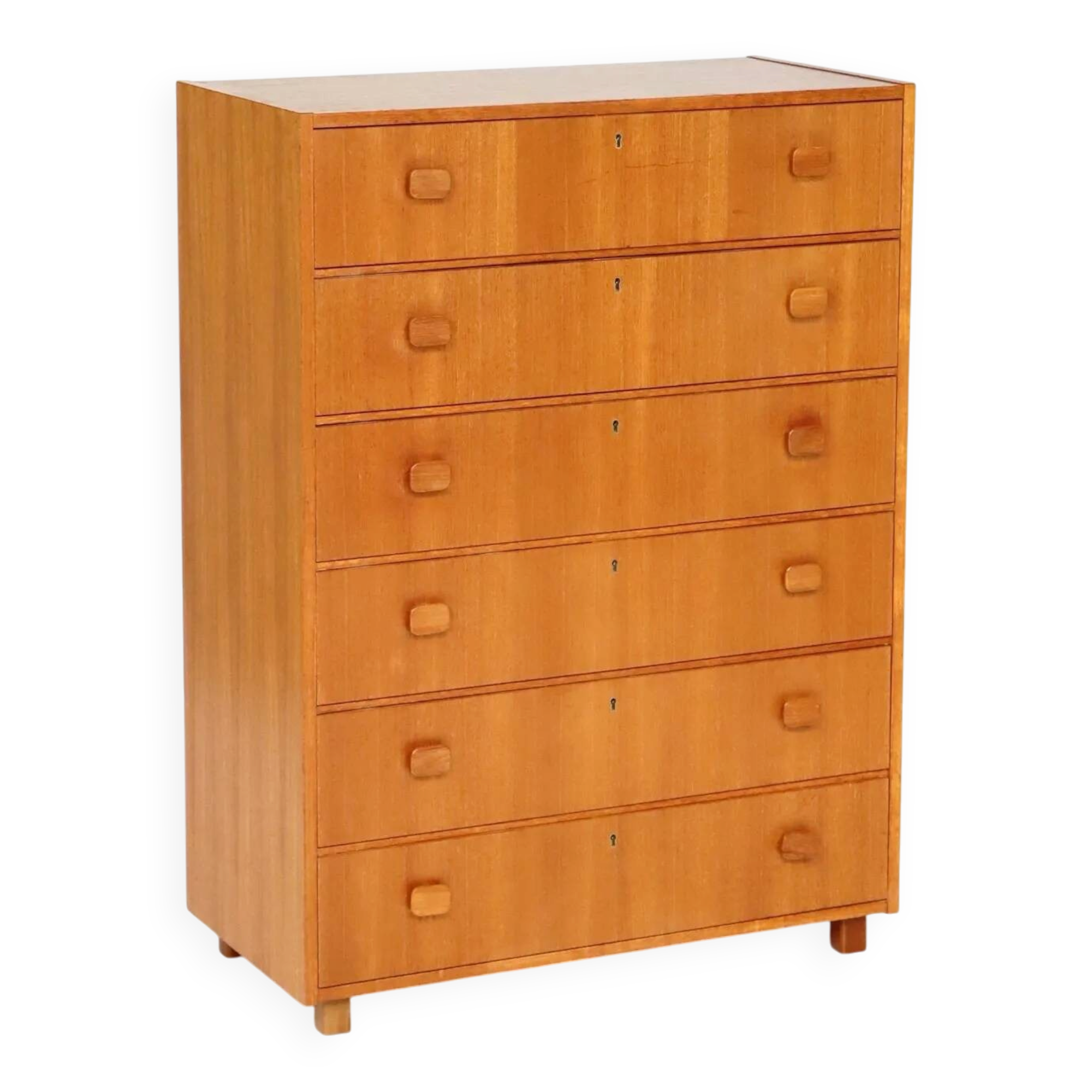 Teak six-drawer chest from the 1970s.