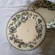 9 earthenware dessert plates with Herbarium and Salins motif