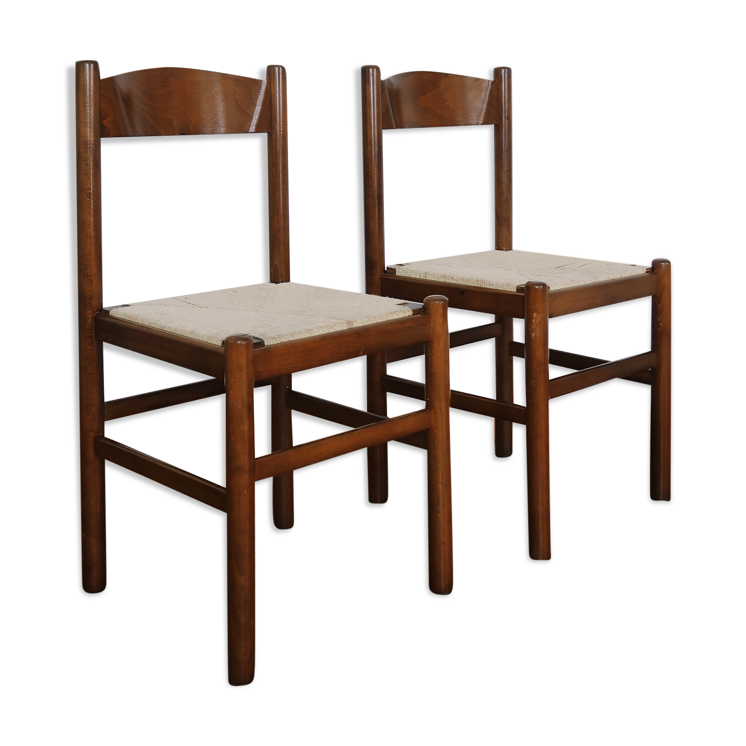 Pair of mulched bistro chairs
