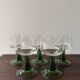 Vintage maximalist twisted green stemmed wine glass roemer