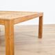 Table basse carrée en bois massif et cannage