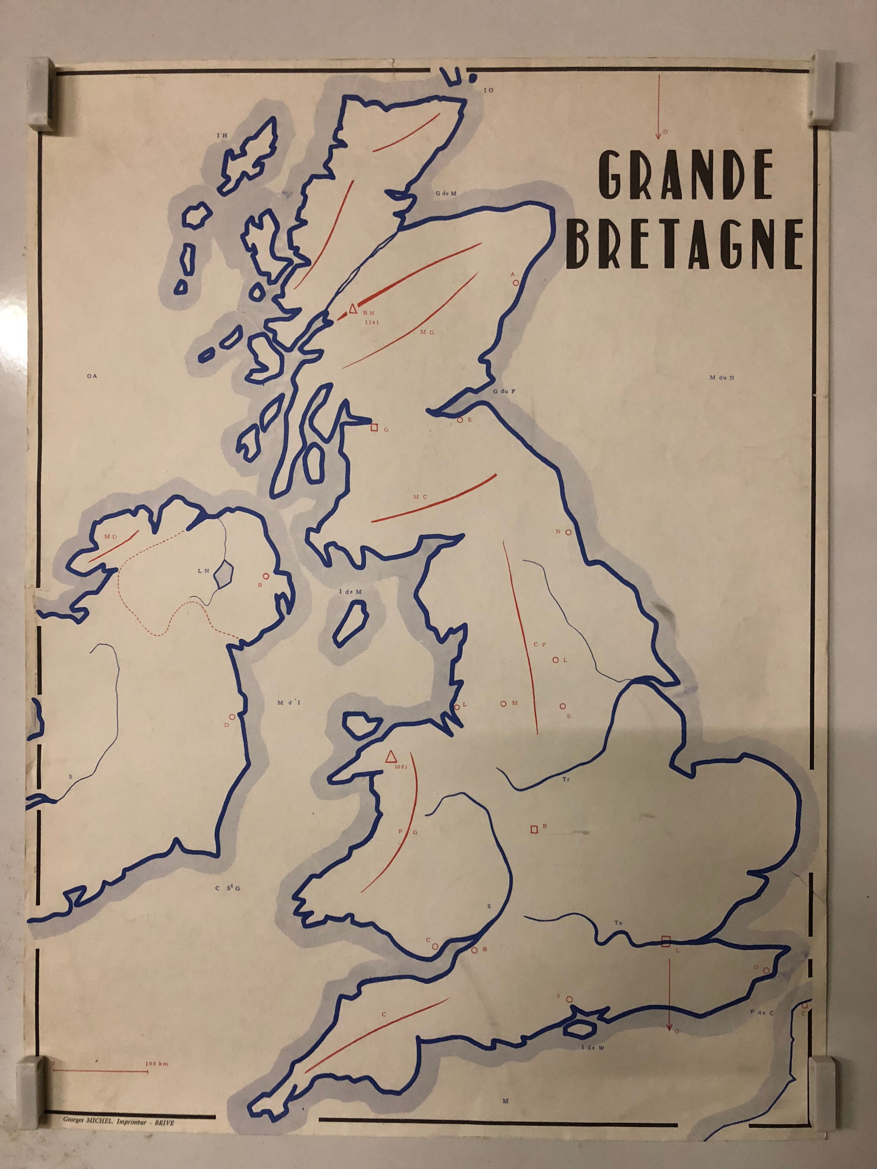 Educational poster of Great Britain