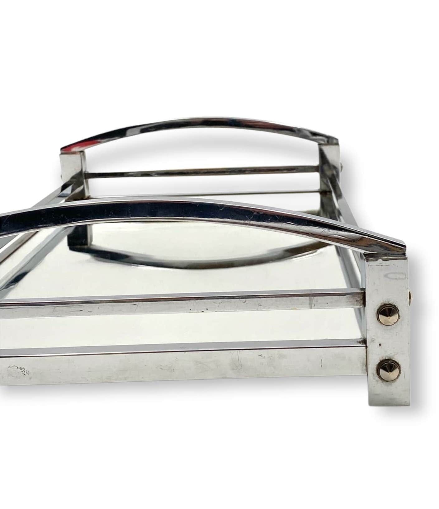 Modernist mirrored tray, France 1940 /1950