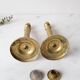 Pair of chiseled bronze Restoration candlesticks