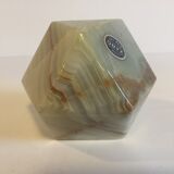 Presse papier en marbre d'onyx vintage