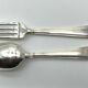 Ercuis 6 forks and 6 spoons dessert model carthage silver metal
