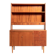 Swedish teak bookcase with writing desk, 1960s