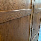 Vintage Parisian solid oak cabinet