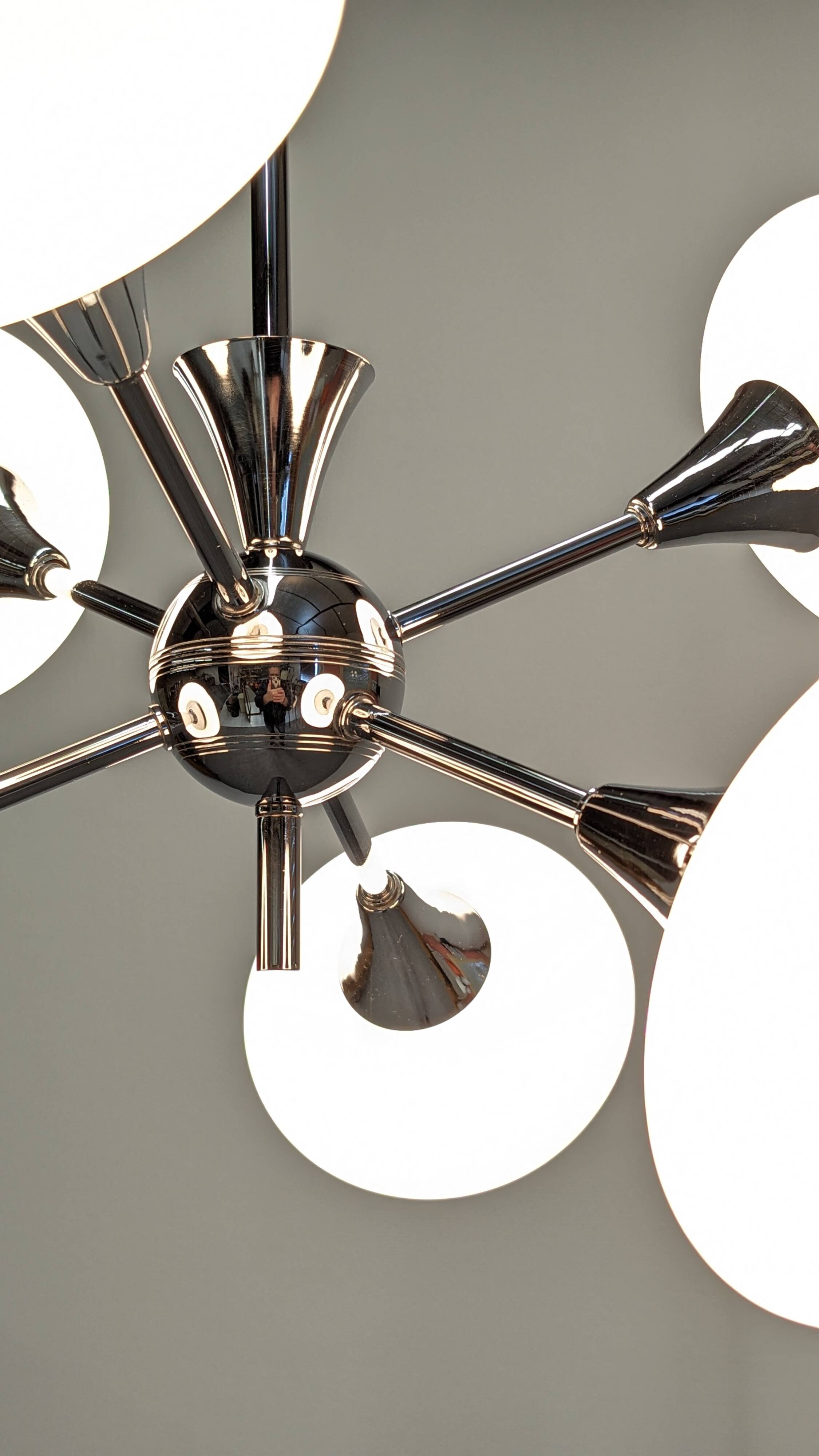 Space Age Sputnik chandelier with 6 lights, 50s-60s