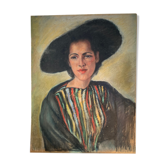 Portrait of Lady in Pastel by Marie Terlamen