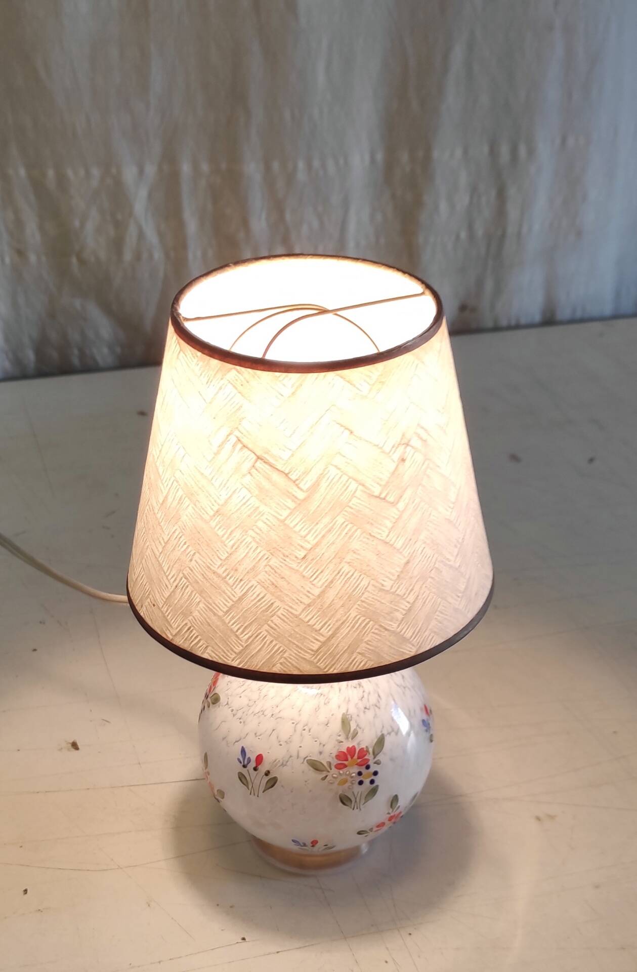 Lampe à poser en verre de Clichy - mid. XXeme