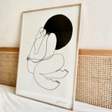 "La visite d'Artemis" 2022 fait main à l'acrylique noir en édition très limitée par Atelier Agapé