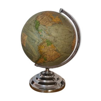 Vintage Globe Earth Perrina 1950-60 bright (Glass - chrome)