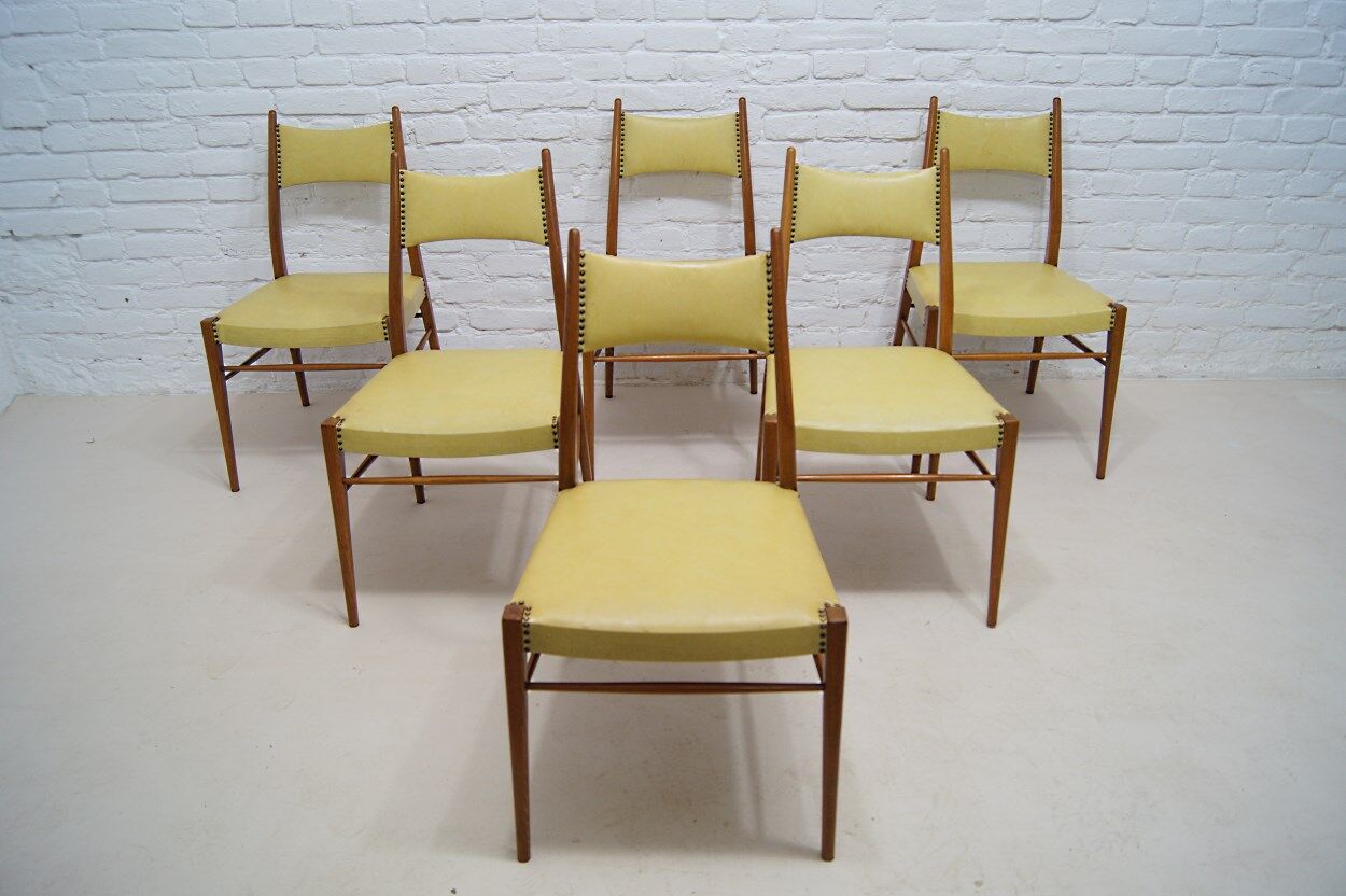 Mid-century Austrian dining chairs, 1950s, set of 6