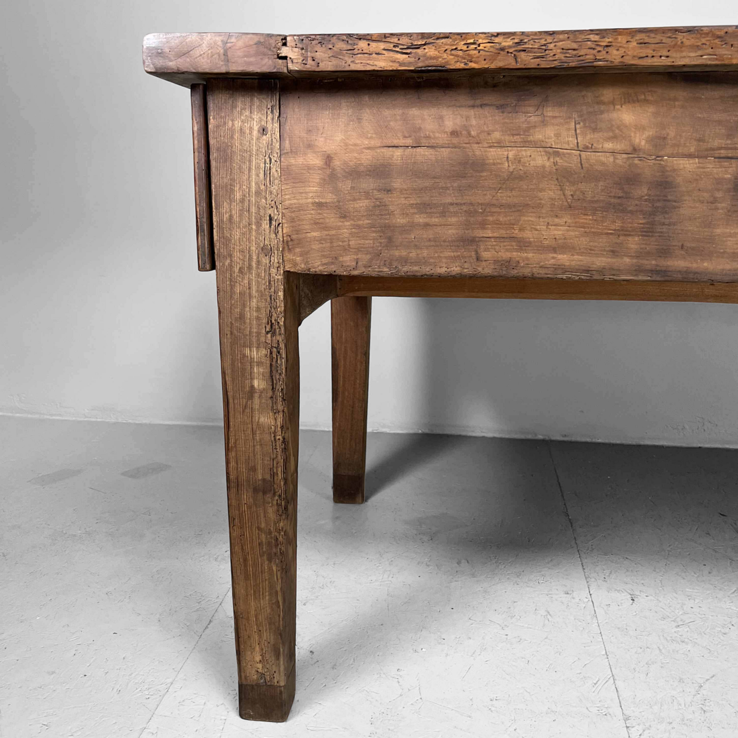 Ancient wooden monastery table, France