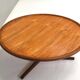 Vintage Dutch round coffee table in teak by Martin Visser for Spectrum, 1960s