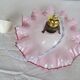 Suspension, abat-jour en verre rose
