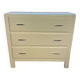 Vintage chest of drawers restored in white painted wood