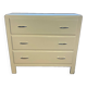 Vintage chest of drawers restored in white painted wood