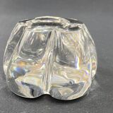 Crystal candle holder signed DAUM