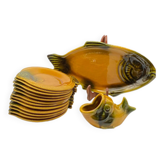 Poison service 🐡, Vallauris, Vintage, 1960's, ceramic,