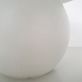 White opaline glass table light by Peil and Putzler, Germany 1970's