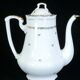 Coffee service in white and gold porcelain Limoges France