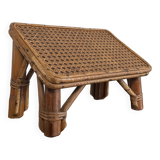 Rattan and canework footrest from the 50s/60s