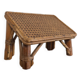 Rattan and canework footrest from the 50s/60s