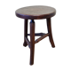 Artisanal brutalist tripod wooden stool