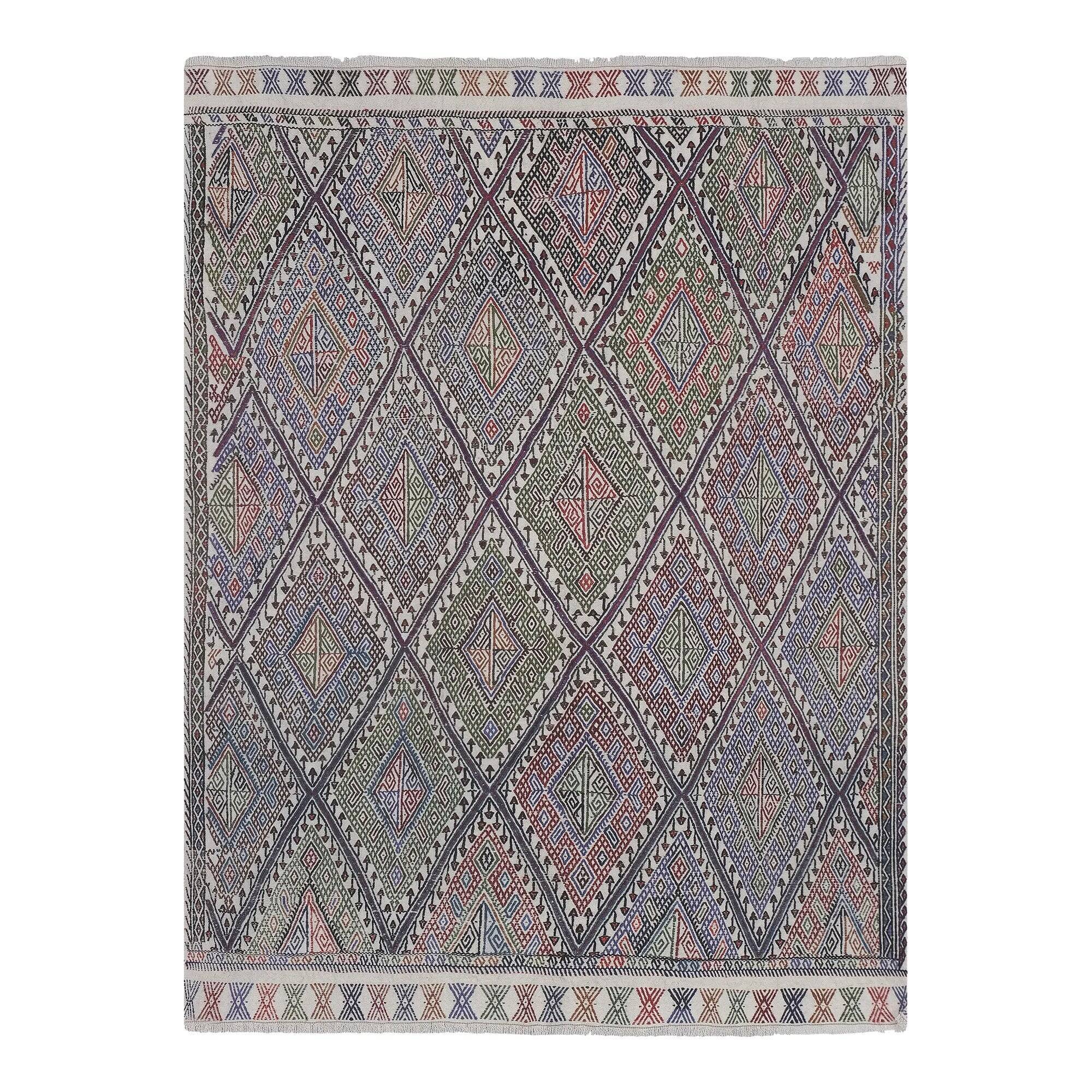 Vintage hand-embroidered textile 151x195 cm