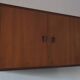 Armoire murale danoise rabattable en teck, 1960