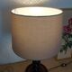 Turned wooden table lamp - vintage