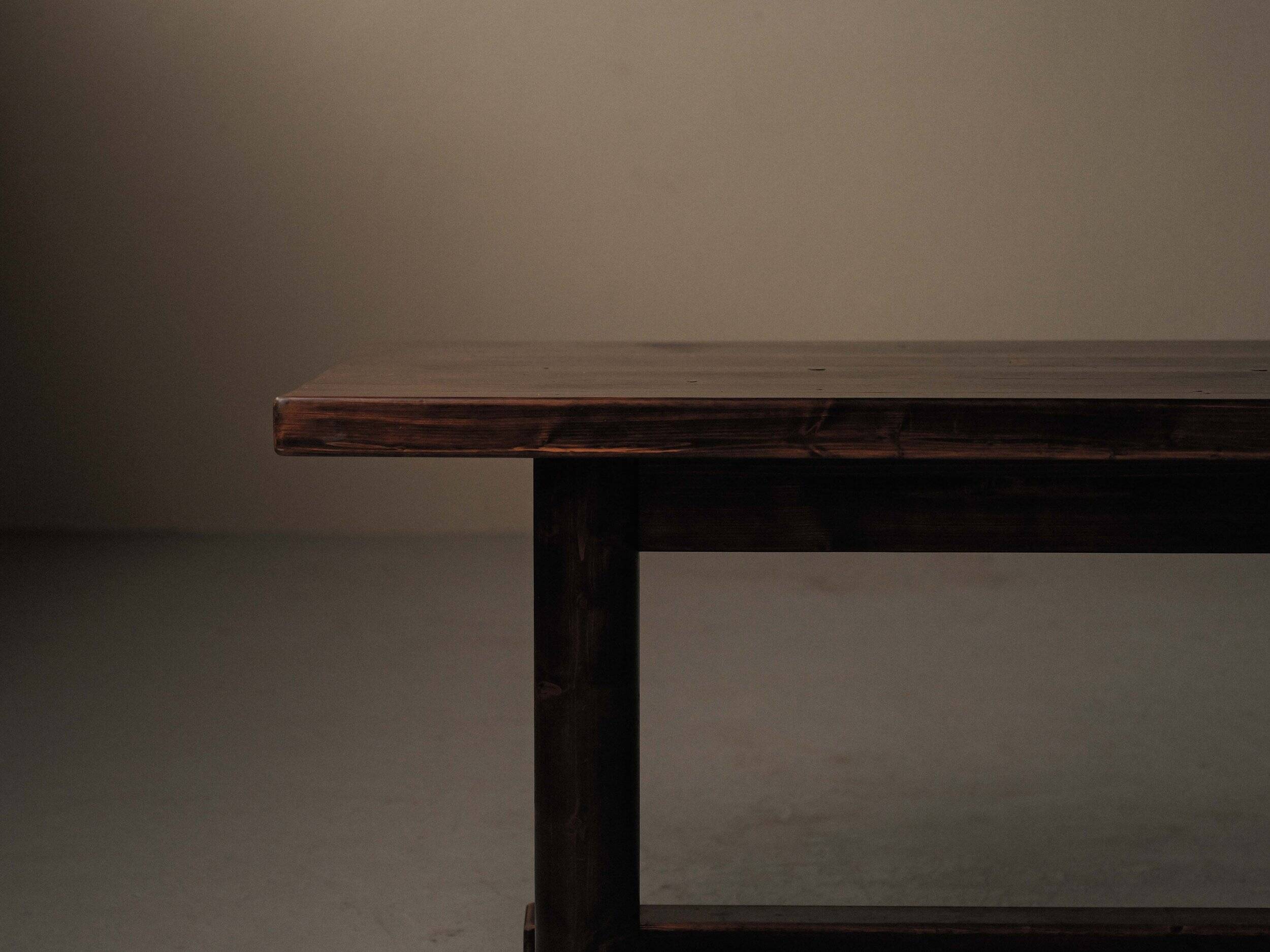 Modernist solid pine table, 1960s