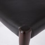 Mid century Rosewood dining chair with leather seat by Niels O. Møller for J.L. Moller