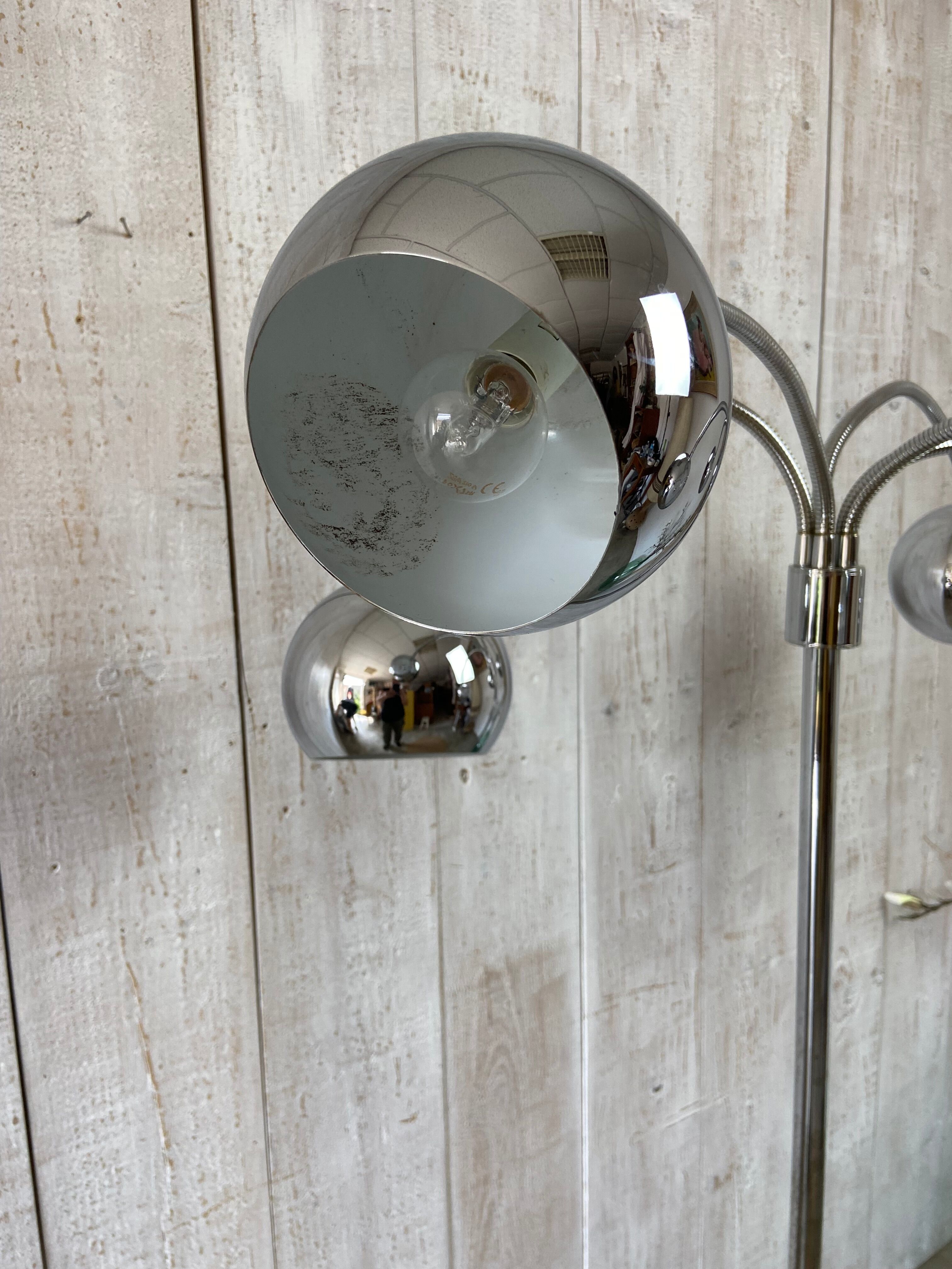 Vintage chrome floor lamp