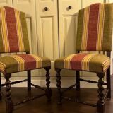 Ensemble de chaises tapissées style Louis XIII