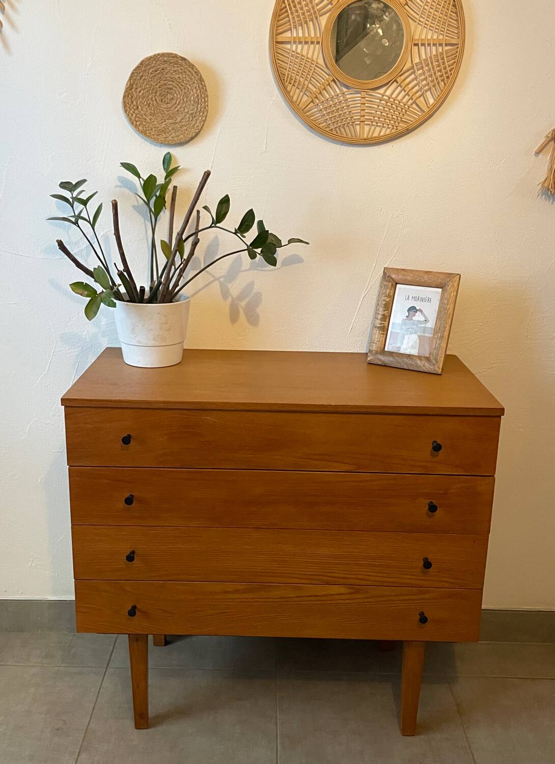 Vintage oak chest of drawers