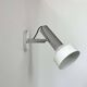 Vintage adjustable wall lamp, chrome and white lacquered metal, France 1960
