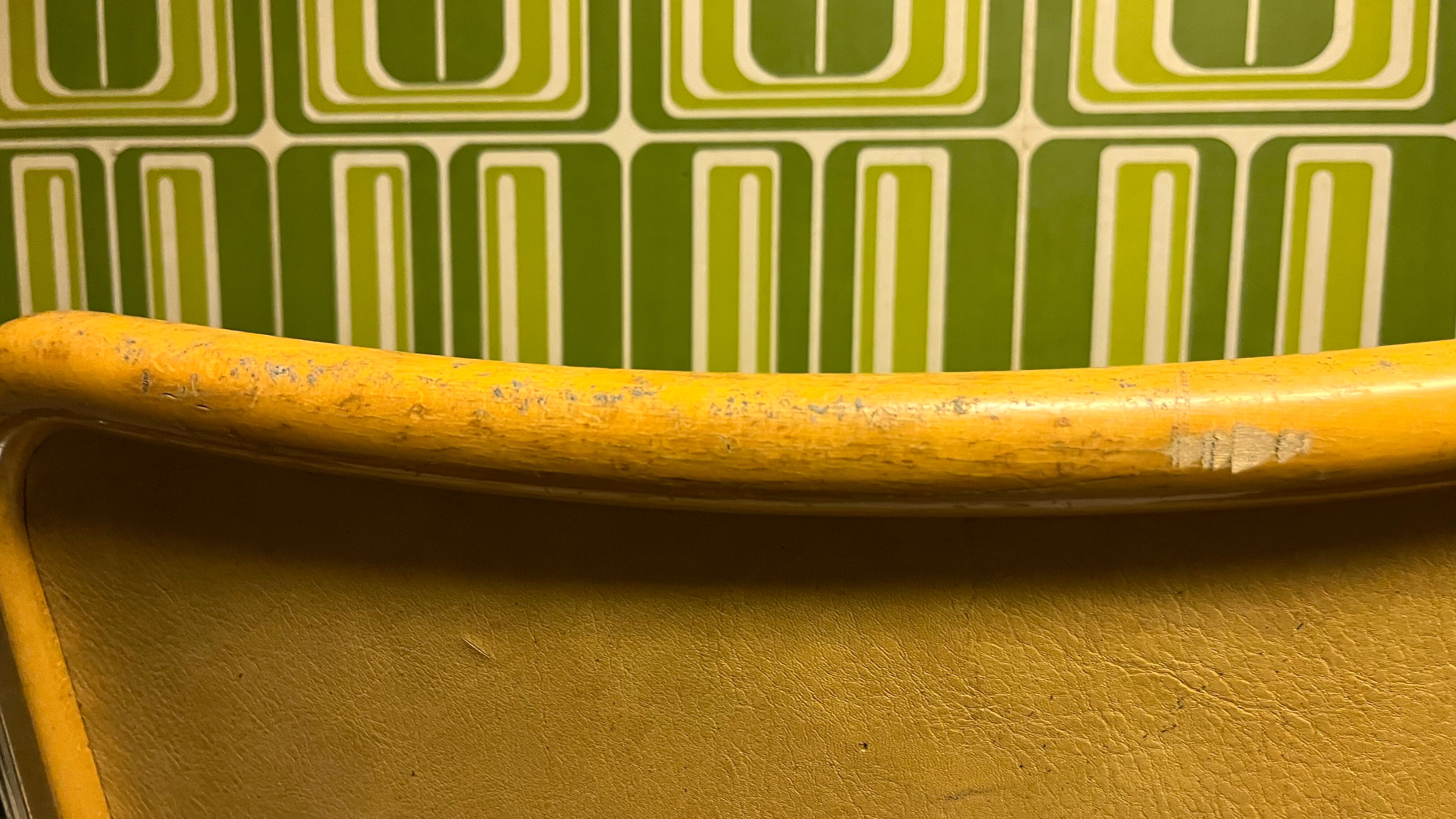 Pair vintage sled reception chairs