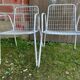 Pair of Antique EMU RIO Armchairs in White Metal Vintage