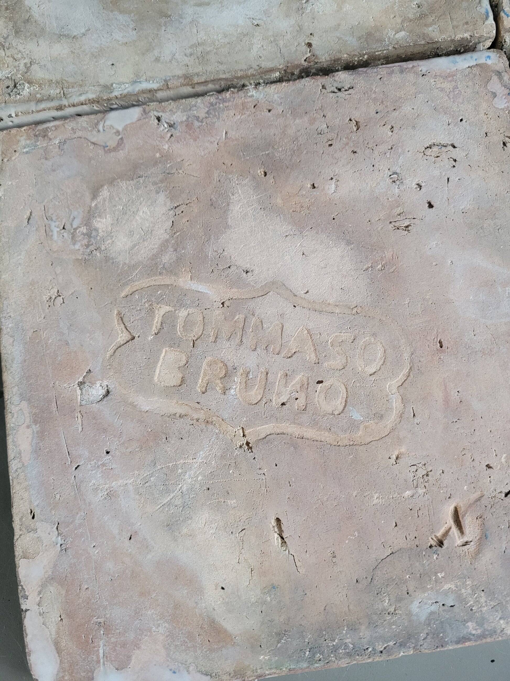 4 old Italian ceramic tiles - Tomasso Bruno