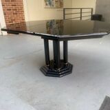 Vintage black lacquered table