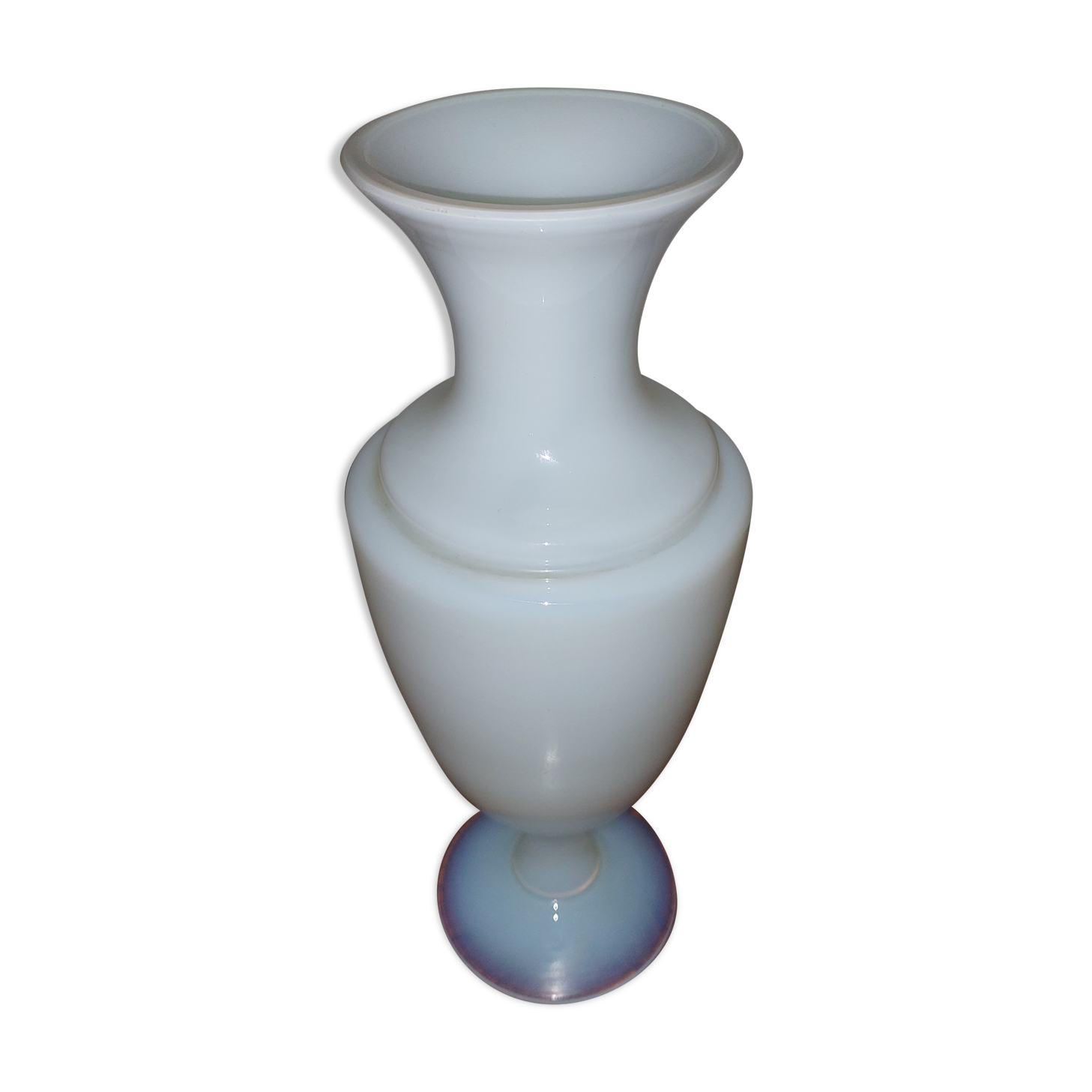 White opaline vase